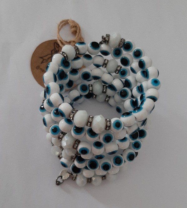 PULSEIRA OLHO GREGO BRANCO