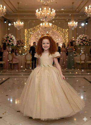 Vestido Luxo Longo - Dourado Brilhoso 