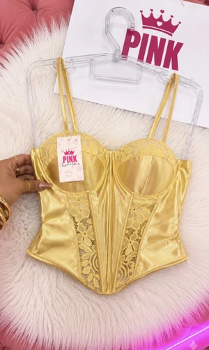 CORSET CETIM AMARELO