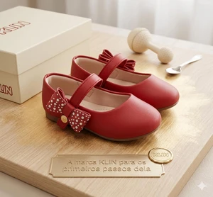 SAPATILHA PRINCESA BABY CEREJA KLIN 152112 