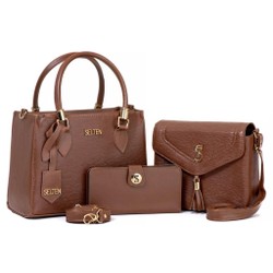 Kit Bolsa Transversal Alça Ajustável Tote e Bolsa Tiracolo Modelo Tampa Com Carteira