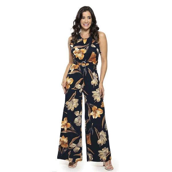 Macacão Pantalona Elegante Moda Feminina