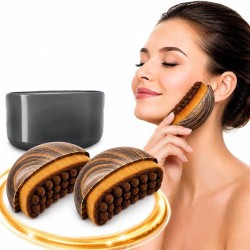 Kit com 2 Escovas Faciais para Drenagem Linfática e Skincare