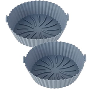 2x Formas de silicone reutilizável para Airfryer