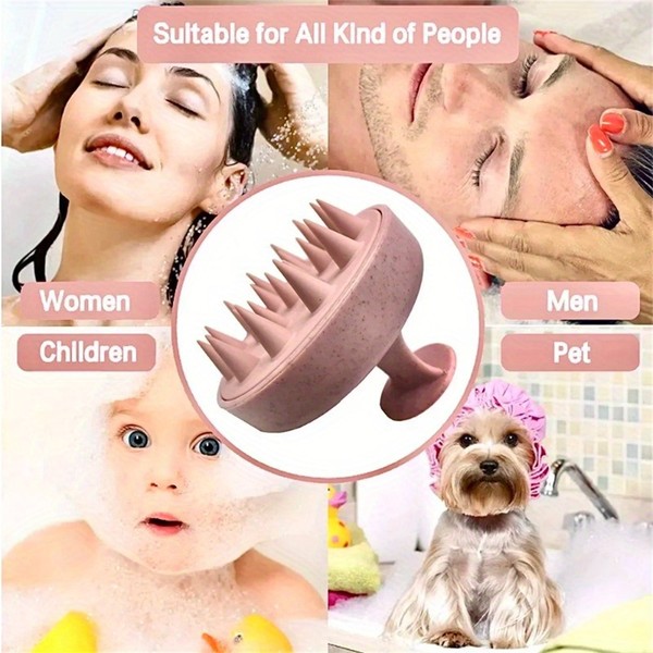 Escova de shampoo de silicone, escova de massagem corporal, banho, chuveiro, salão de cabeleireiro, ferramenta de massagem do couro cabeludo, pente de lavagem de cabelo, 1 peça