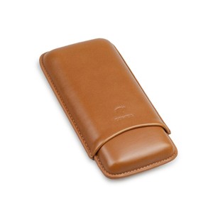 Porta 3 Charutos em Couro Cohiba - Caramelo
