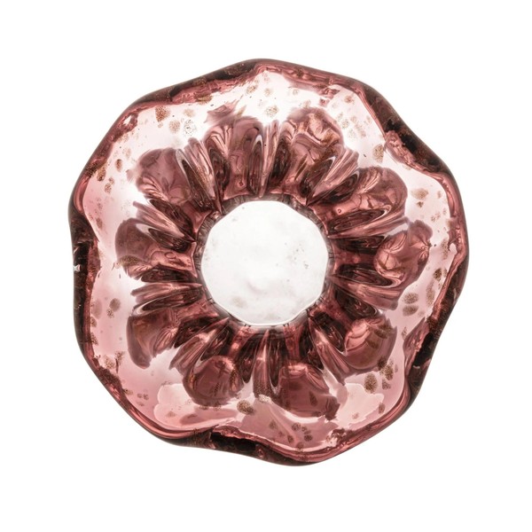 Vaso Murano Trouxinha de Vidro Italy Púrpura e Rose - 13 cm