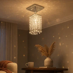 Luminária de Teto com Detalhes em Cristais Acrílicos Elegantes