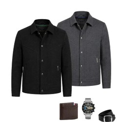 Jaqueta Masculina Venturo em 100% Algodão Premium (Estilo Soberano!) +BRINDE: Relógio, Cinto e Carteira
