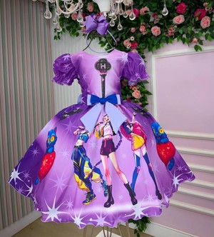 Vestido Temático - Guerreiras do K-pop  