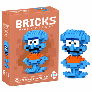 Mini Blocos de Montar Lula Molusco Pixelado Colecionável - 1