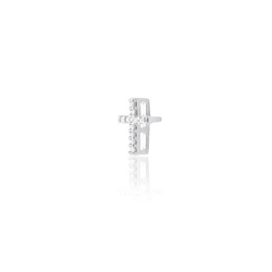 Pingente Galeria Zircônia Cruz 0,80MM (11) BRANCA