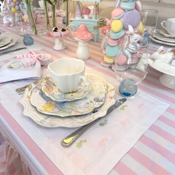 Kit Mesa Posta Páscoa Laurem Flower - 12 Pçs