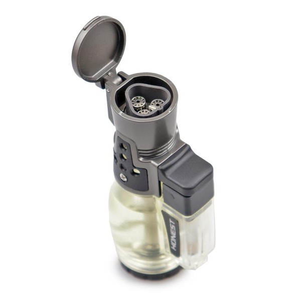 Isqueiro Maçarico Honest 725 - Transparente (3 Chamas)
