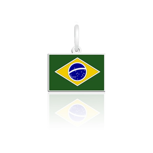 Pingente resina Bandeira País Brasil TAM-1 MINI
