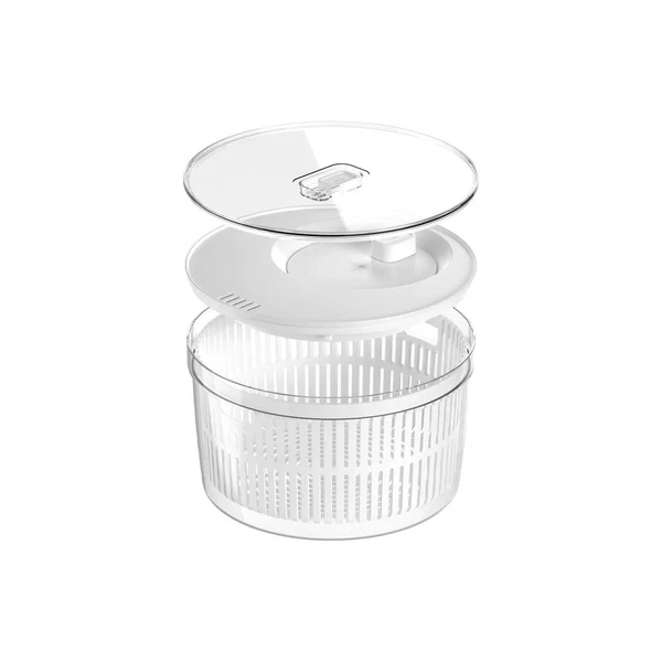 Kit organizador e secador de saladas Ou 5,5L Linha Clear Fresh