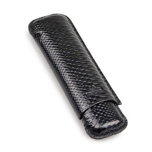 Porta 2 Charutos em Couro Nerone Snake - Preto