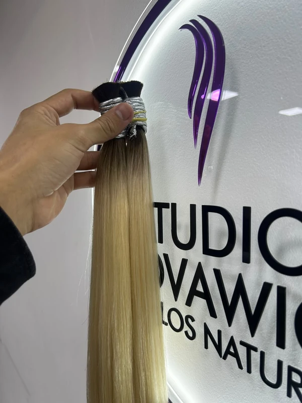 Cabelo Vietnamita Loiro Raiz Escura 55cm - 100gr