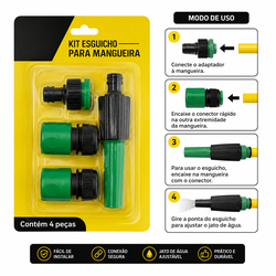 Kit Engate Rápido para Mangueira com Esguicho