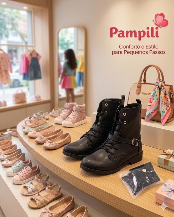 BOTA PAMPILI INFANTIL IVY PRETO SINT - 463020