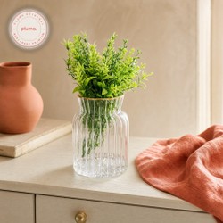 Mini Vaso com Borda Dourada 13cm