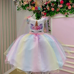 Vestido Temático Luxo - Unicórnio Color