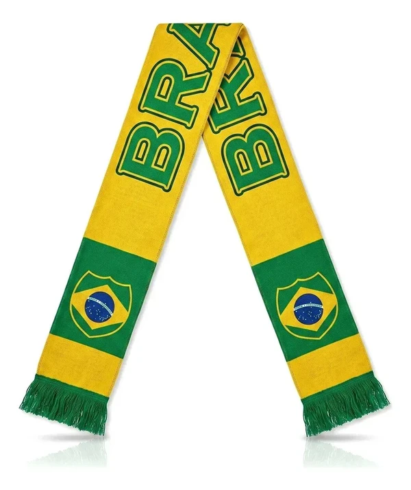 Cachecol Seleção Brasileira Verde e Amarelo Copa do Mundo – Grande