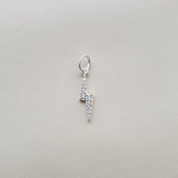 Pingente Zircônia Raio (8) BRANCO TAM-1 MINI