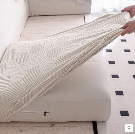 Capa Elástica Impermeável para Sofá Retrátil e Modular com Estampa Colmeia – Cobertura Total