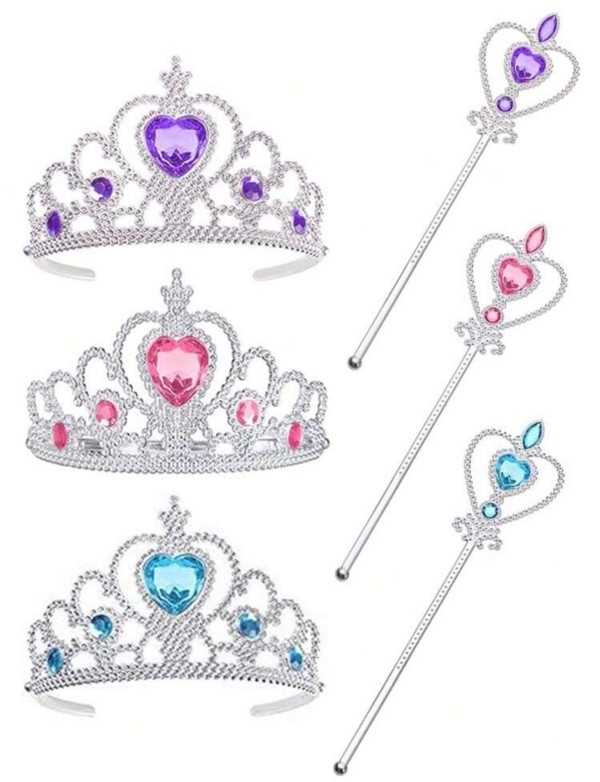 Conjunto Coroa e Varinha Cristal 