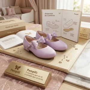 SAPATILHA  INFANTIL PAMPILI COM STRASS LANA  LILAS - 678004