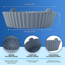2x Formas de silicone reutilizável para Airfryer