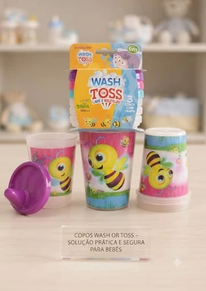 WASH TOSS LAVE E REUTILIZE 3 COPOS