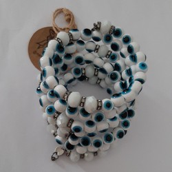 PULSEIRA OLHO GREGO BRANCO