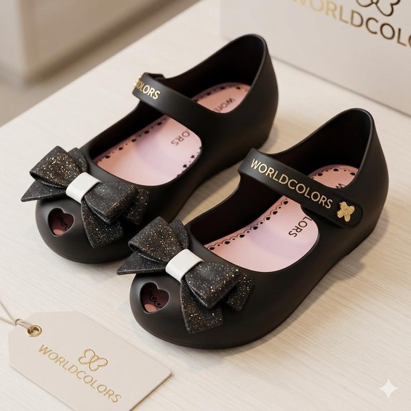 SAPATILHA INFANTIL CONFETI KIDS PRETO WORDCOLORS 068031 (AVARIA)