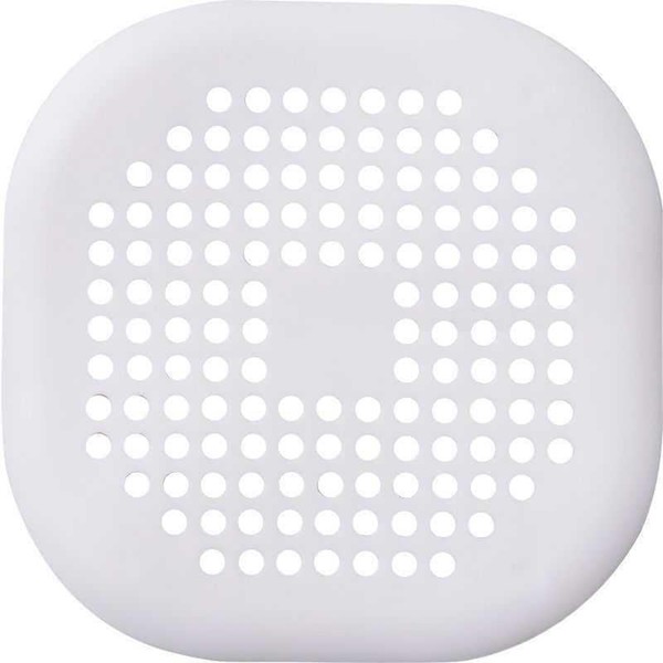Adesivo de drenagem de chão de silicone quadrado, filtro de cabelo de esgoto de banheiro, capa de drenagem de chão de banheiro doméstico