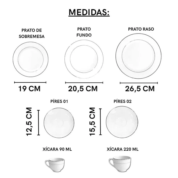 aparelho de jantar 42 peças Jogo de Jantar Porcelana Pratos de Porcelana para Jantar Majesty Gold