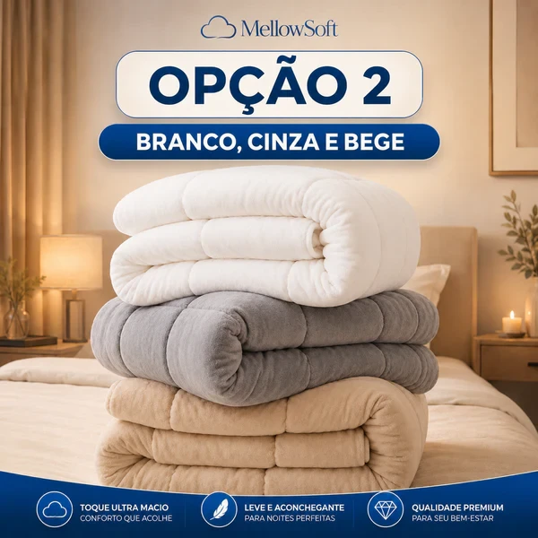  MellowSoft™ Edredom Premium Algodão Turco - Conforto de Hotel 5 Estrelas 