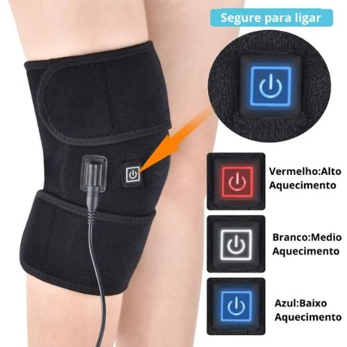 Joelheira Elétrica com Aquecimento USB Ajustável para Conforto Diário