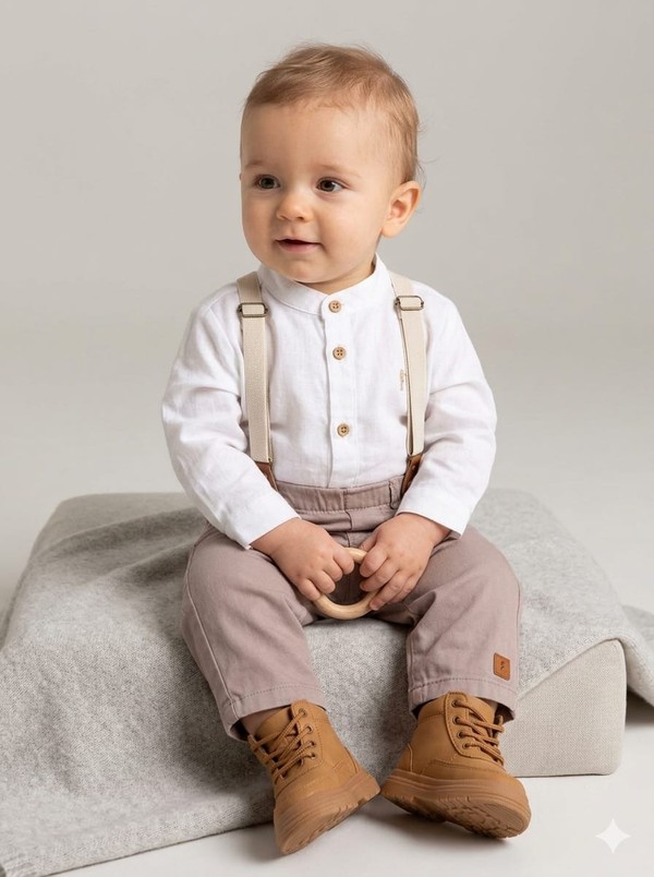 CONJUNTO EM LINHO LEVE SARJA MOLETOM BRANCO ONDA MARINHA - 1231003
