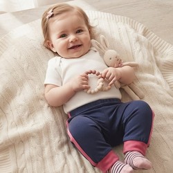 CALÇA BABY BB MARINHO/ROSA 