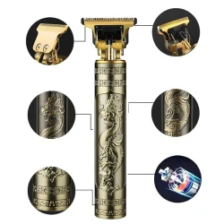 Kit Barbeiro Profissional 2 em 1 Máquina de Corte + Aparador Facial