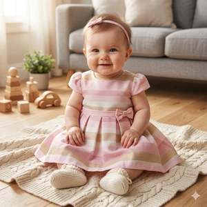 VESTIDO ROSE DELICATE BABY - PETIT CHERIE - 22044