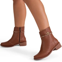Bota Feminina Montaria Rasteira Cano Baixo