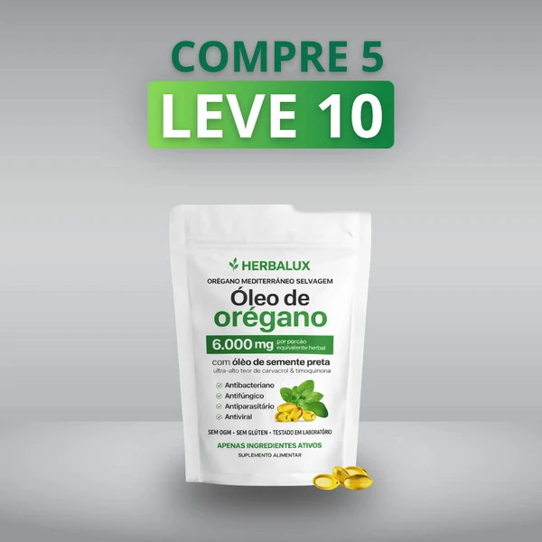 Óleo de Orégano - 10% de Desconto no Pix + Frete Grátis