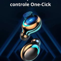 Fone De Ouvido F9 Sem Fio Bluetooth Com Visor LED Tela Smart Interativa TWS Estéreo Ideal Para Todo Tipo de Eventos