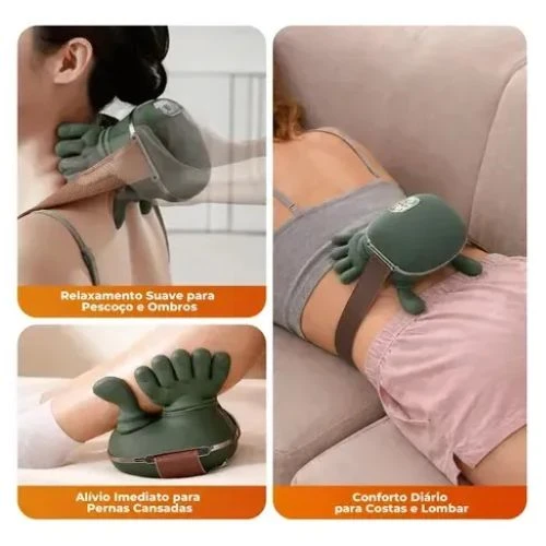 Massageador Elétrico 4D para Pescoço e Ombros com Aquecimento