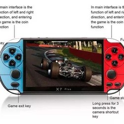 Console De Jogos Portátil X7 + de 1.000 jogos + Fone