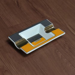 Cinzeiro de Ceramica para 2 Charutos Cohiba - Branco