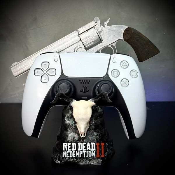  Suporte Premium Para Controle Ps5/ Ps4 e Xbox Red Dead Redemption 2 de luxo pintado a mão + CHAVEIRO DE BRINDE Pronta Entrega